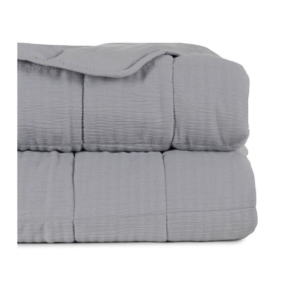 Sivo prešito pregrinjalo 230x280 cm – Ixia