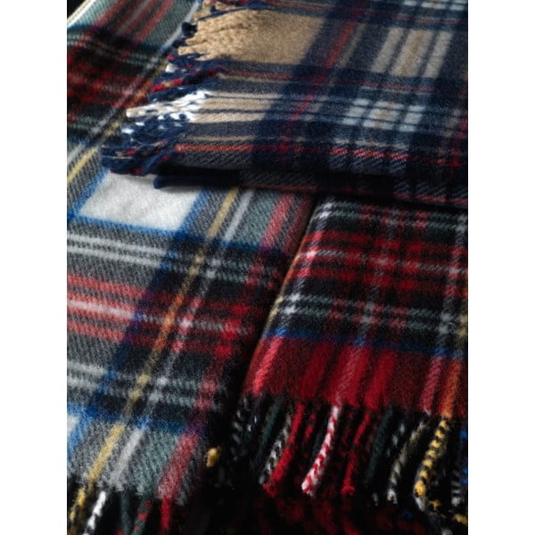 Pletenina s karo vzorcem Euromant Scott Beige, 140 x 160 cm-image-1