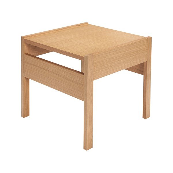 Stranska mizica z mizno ploščo v hrastovem dekorju 50x50 cm Forma – Hübsch-image-2