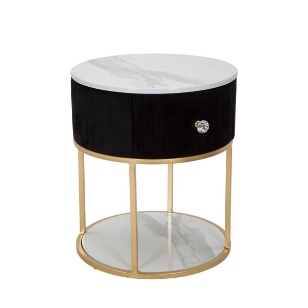 Črna/zlata nočna omarica Montpellier – Mauro Ferretti-image-1