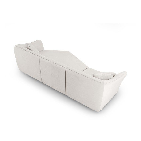 Bela kotna sedežna garnitura iz tkanine bouclé Tokyo – Cosmopolitan Design-image-3