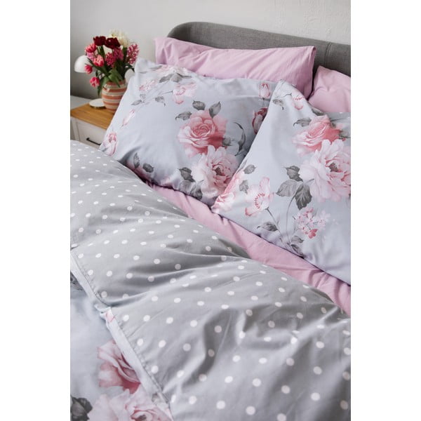 Siva bombažna posteljnina Bonami Selection Belle, 200 x 220 cm-image-4