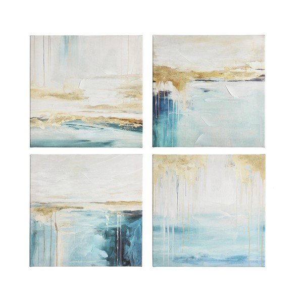 Tiskana/z ročno naslikanimi elementi slika na platnu 60x60 cm Crown – Bizzotto