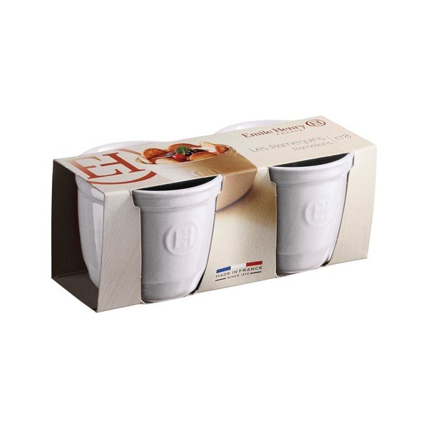 Komplet 2 belih ramequin kalupov Emile Henry N°8-image-1