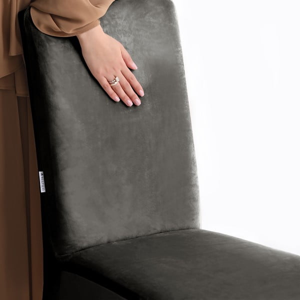 Siva raztegljiva prevleka za stol 48 cm Sento – Restilo-image-4