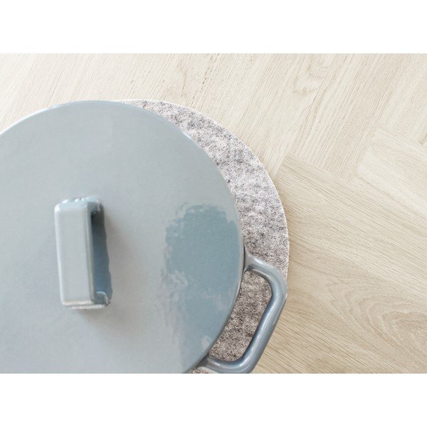 Jekleno siv podstavek iz volnenega filca Wooldot Felt Coaster, ⌀ 30 cm-image-3