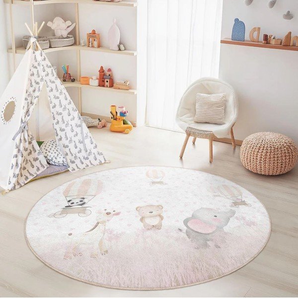 Pralna otroška preproga ø120 cm Dainty Animals – Mila Home-image-2