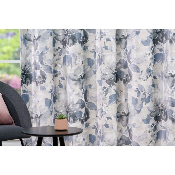 Bela/siva zavesa 140x260 cm Nirvana – Mendola Fabrics-image-2