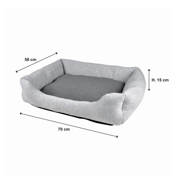 Svetlo siva podloga za pse 70x58 cm Graphene – Love Story-image-4