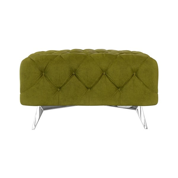 Zelen žameten tabure Chelsea – Ropez