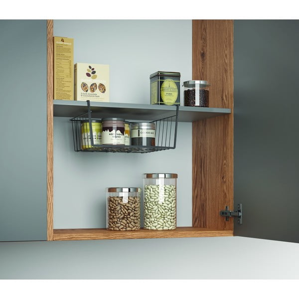 Črna viseča kuhinjska košara Metaltex, dolžina 30 cm-image-1