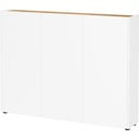 Bela omarica v hrastovem dekorju 138x105x25 cm Libbiano – Germania