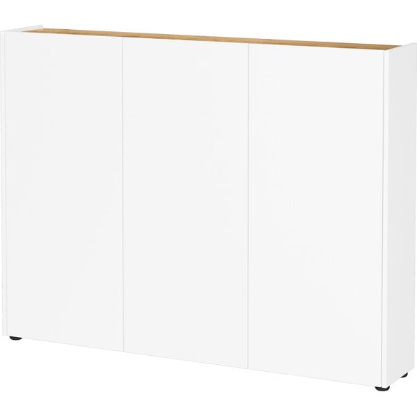 Bela omarica v hrastovem dekorju 138x105x25 cm Libbiano – Germania