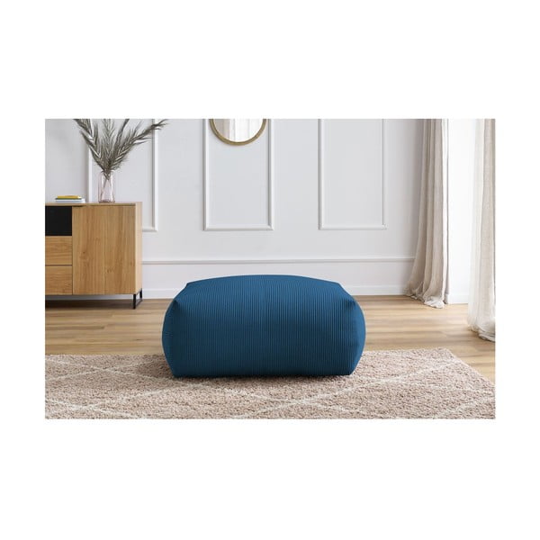 Temno moder tabure iz rebrastega žameta Voltaire – Bobochic Paris-image-4