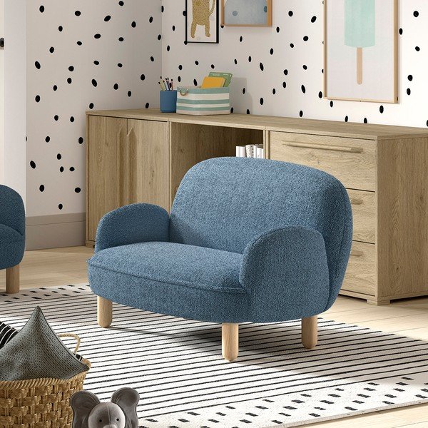 Bež otroška sedežna garnitura iz tkanine bouclé 89 cm Rocky – Vipack-image-4