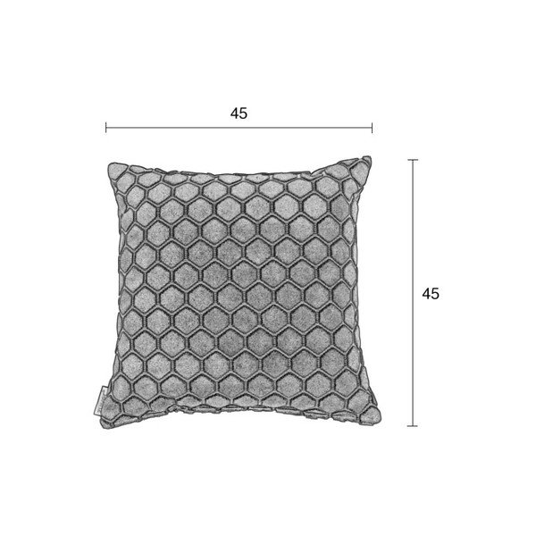 Temno siva blazina s polnilom Zuiver Monty, 45 x 45 cm-image-1
