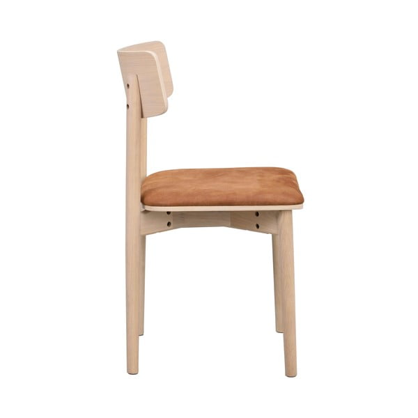 Jedilni stoli iz umetnega usnja v konjak rjavi in naravni barvi v kompletu 2 ks Wolcott – Rowico-image-4