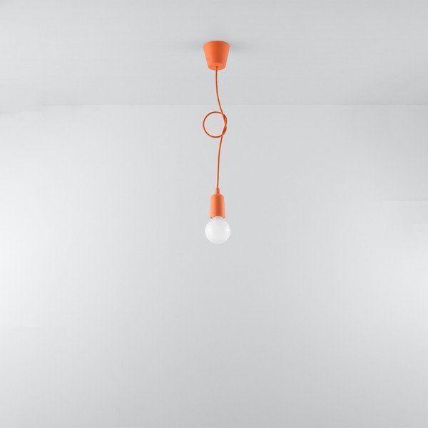 Oranžna viseča svetilka ø 5 cm Rene – Sollux-image-1