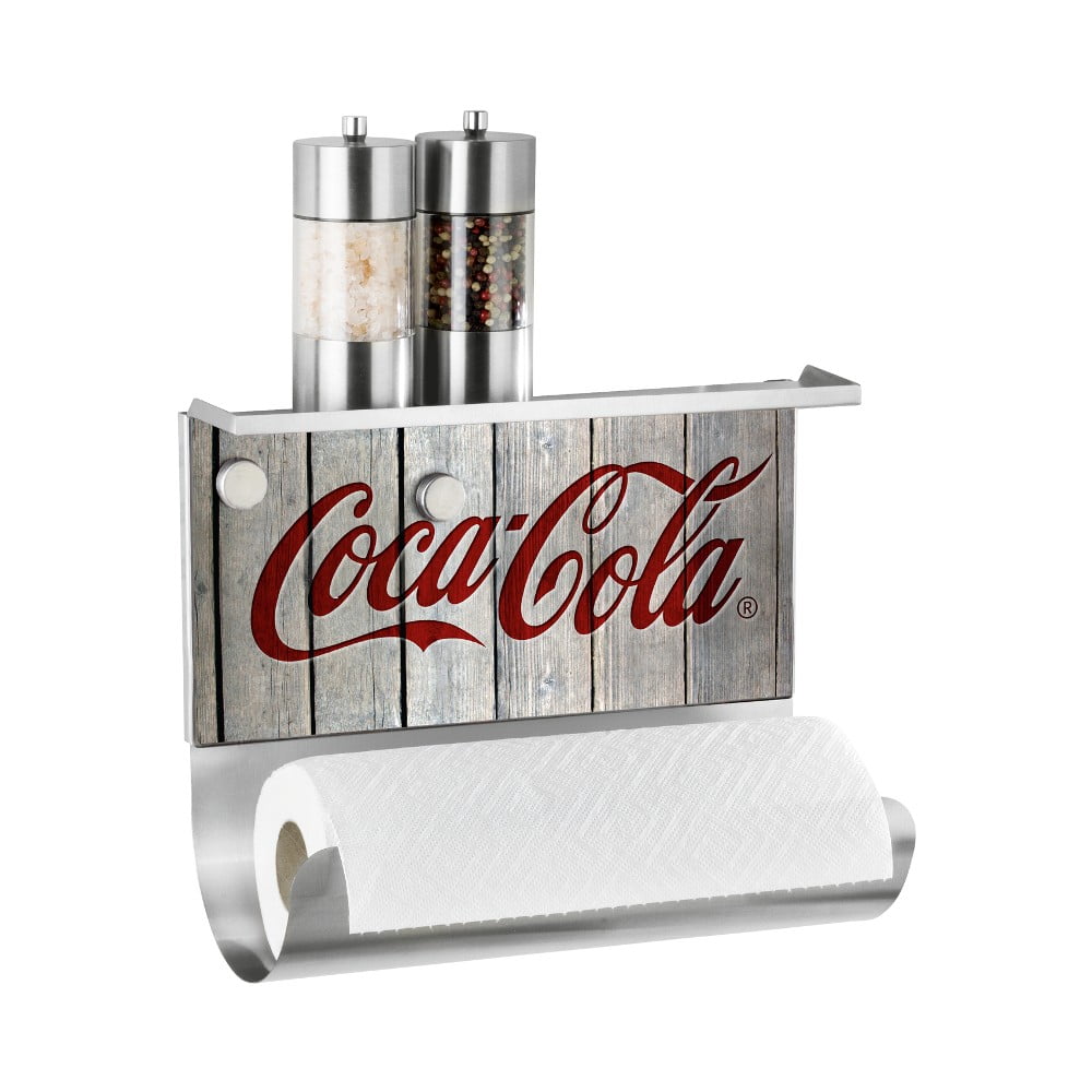 Magnetno držalo za brisače s polico Wenko Coca-Cola Wood