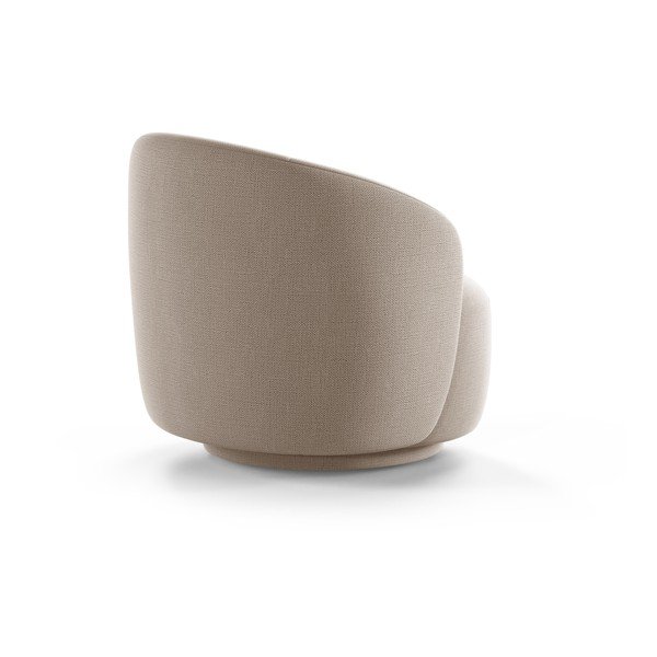 Svetlo rjav vrtljiv fotelj iz šenilje Letizia – Micadoni -image-2