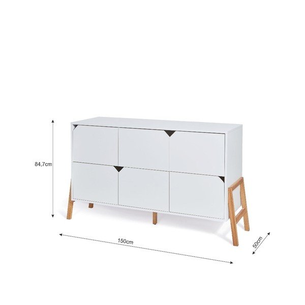 Bela komoda s 6 predali BELLAMY Lotta-image-2