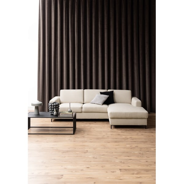 Črna mizica s stekleno mizno ploščo 60x120 cm Strington – Actona-image-1