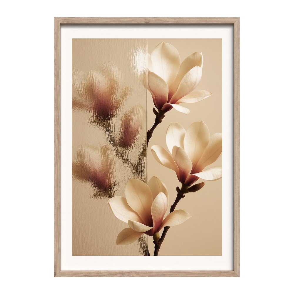 Tiskana slika z okvirjem 50x70 cm Soft Magnolia