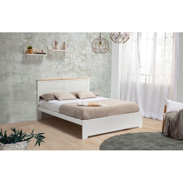 Bela zakonska postelja 140x190 cm Akira – Marckeric-image-1