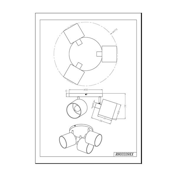 Bela stropna svetilka Tommy – Reality-image-2