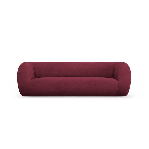 Bordo rdeča sedežna garnitura iz tkanine bouclé 230 cm Essen – Cosmopolitan Design