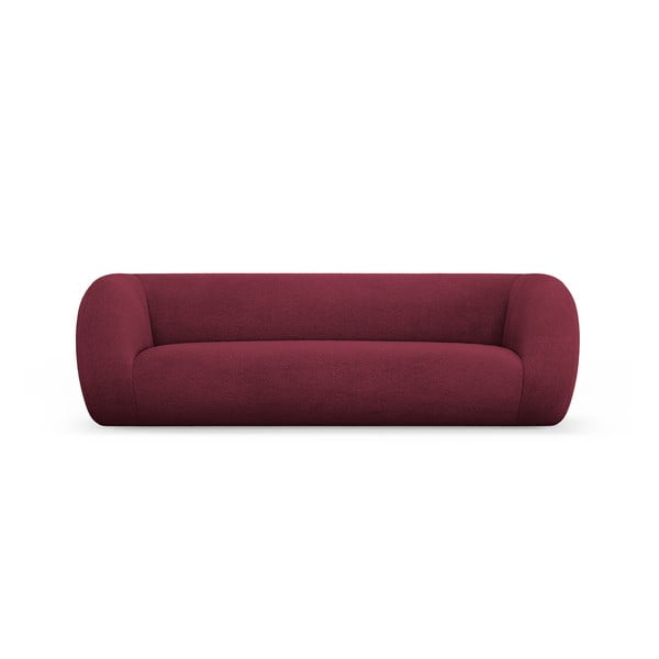 Bordo rdeča sedežna garnitura iz tkanine bouclé 230 cm Essen – Cosmopolitan Design