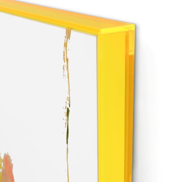 Slika z ročno naslikanimi elementi 102x102 cm Confidential Yellow – Malerifabrikken-image-2