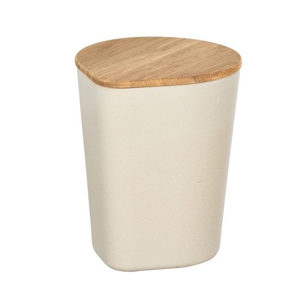 Bež škatla za shranjevanje s pokrovom iz bambusa Wenko Derry, 750 ml