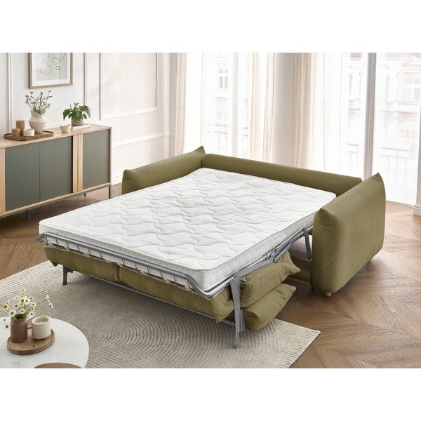 Zelena raztegljiva sedežna garnitura 214 cm Ernest – Bobochic Paris-image-1