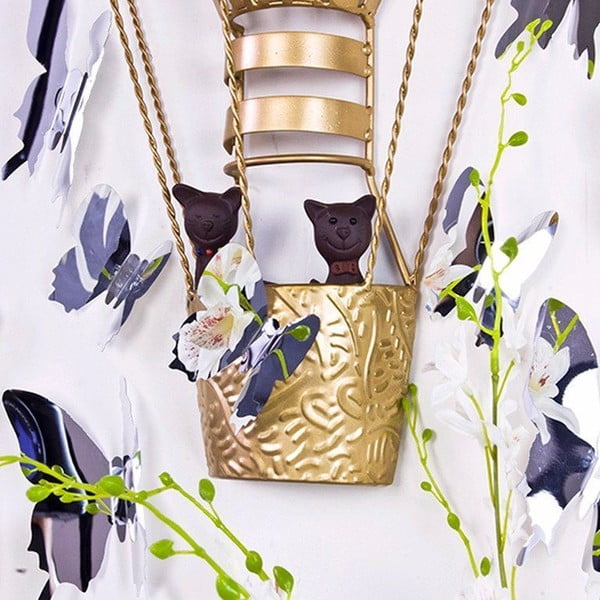 Komplet 12 nalepk s 3D učinkom Ambiance Mirror Butterflies-image-2