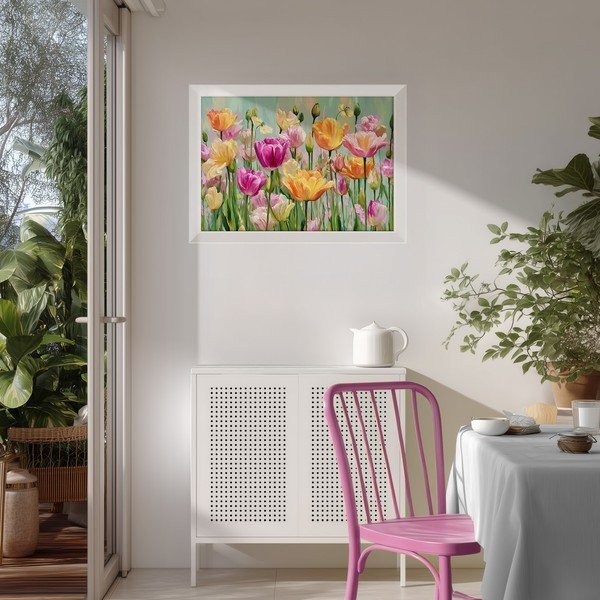 Tiskana slika z okvirjem 75x56 cm Spring Tulip – Styler-image-1