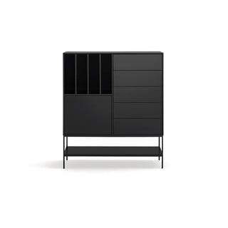 Črna omarica 120x140x45 cm Platt – Teulat