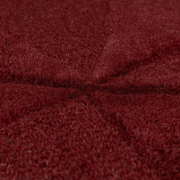 Bordo rdeča ročno tkana volnena preproga 160x230 cm Shard Red – Flair Rugs-image-3