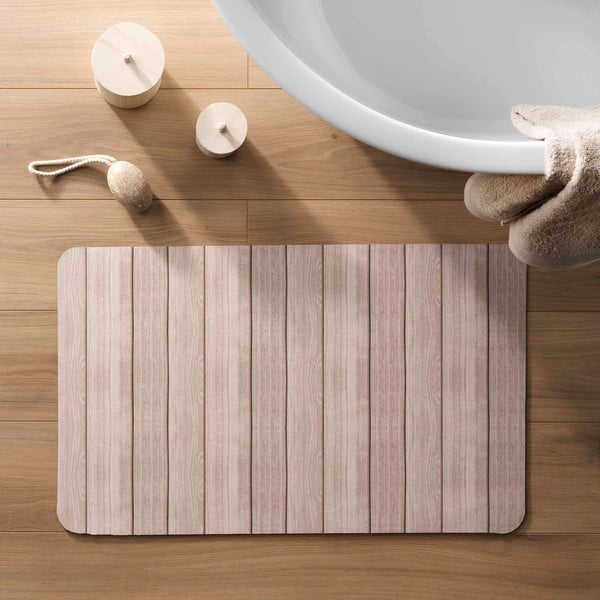 Rjava gumijasta kopalniška preproga 50x80 cm Calista – douceur d'intérieur-image-1