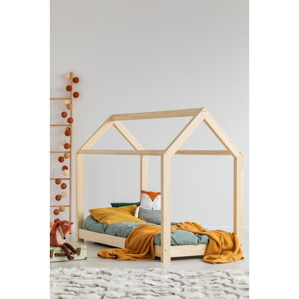 Otroška postelja v obliki hiške iz borovega lesa 70x140 cm Mila M - Adeko