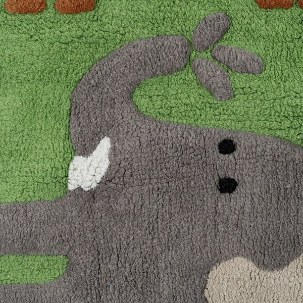 Zelen pralen bombažen tekač 90x175 cm Animals – Ixia-image-2