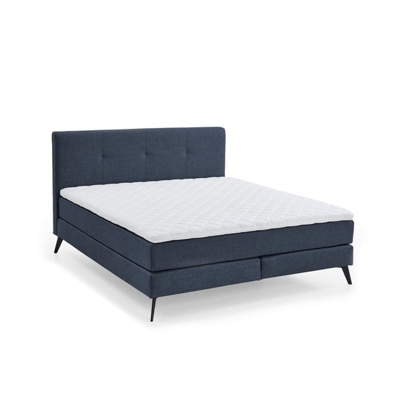 Temno modra boxspring postelja 180x200 cm ANCONA – Meise Möbel