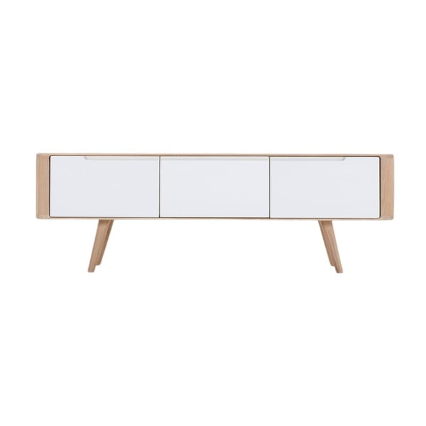 Televizijska mizica iz hrastovega lesa Gazzda Ena, 135 x 55 x 45 cm