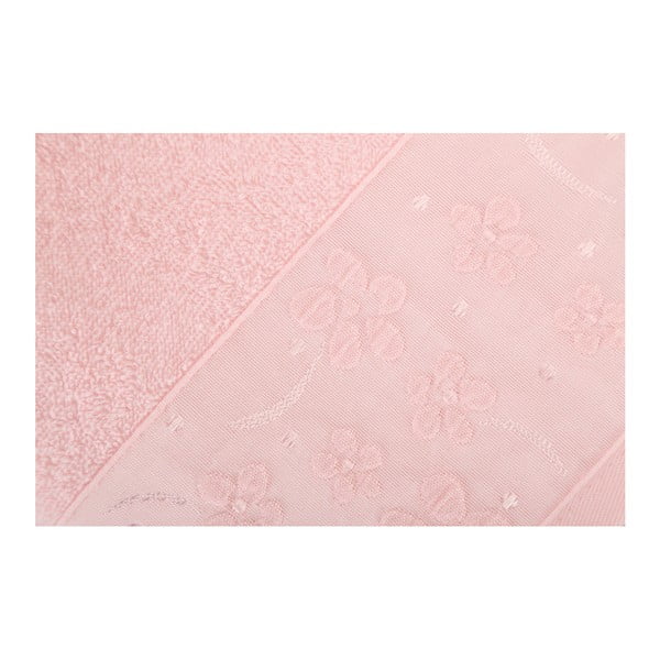 Komplet 2 svetlo roza brisač iz čistega bombaža Mariana, 50 x 90 cm