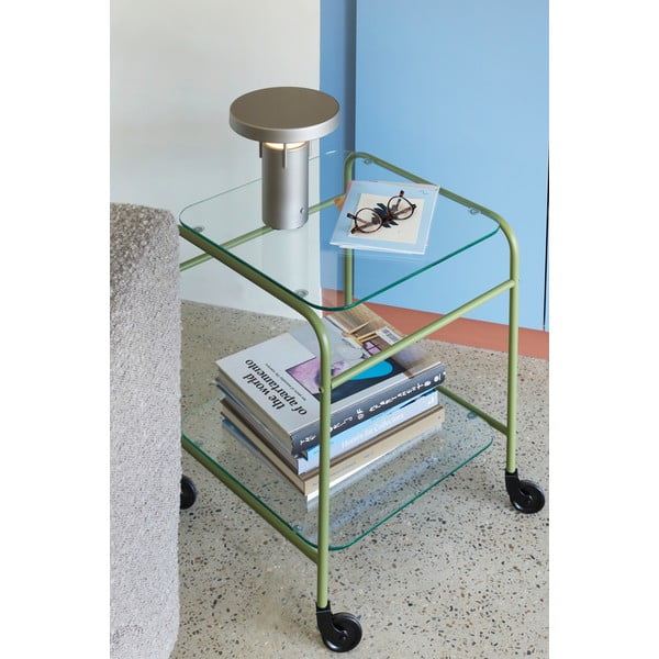 Svetlo siva LED zatemnitvena namizna svetilka (višina 20 cm) BringMe – Hübsch-image-3