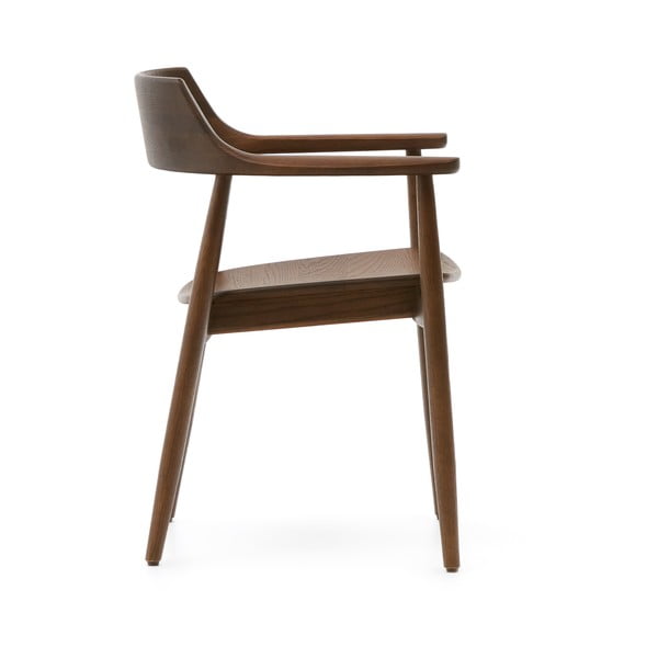 Rjav jedilni stol iz masivnega hrasta Fondes – Kave Home-image-4