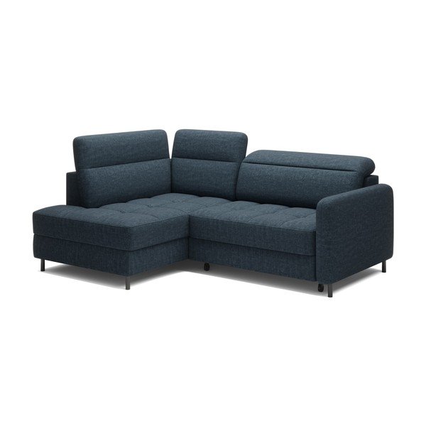 Modra žametna raztegljiva/s prostorom za shranjevanje kotna sedežna garnitura (levi kot/v obliki črke L) Barea – ELTAP-image-2