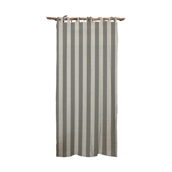 Siva zavesa Really Nice Things Cortina Hogar Grey Stripes