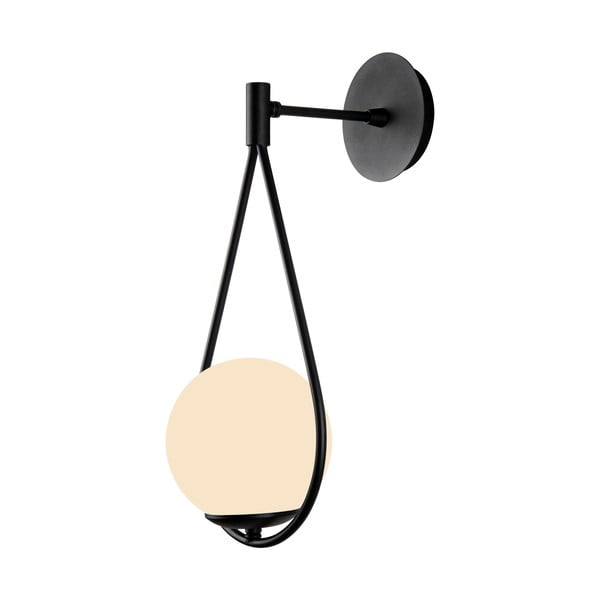 Črna stenska svetilka ø 15 cm Arch – Squid Lighting