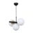 Bela/črna viseča svetilka s steklenim senčnikom ø 15 cm Cascade – Squid Lighting